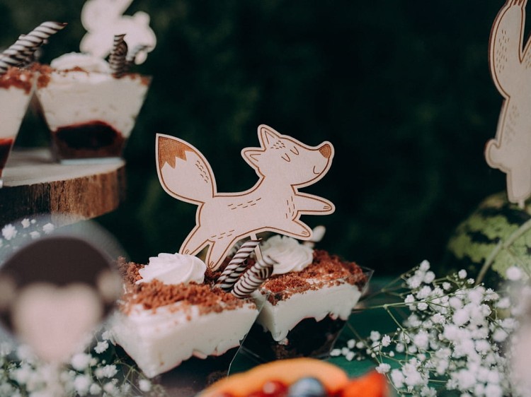 Komplet minitopperów ZWIERZĄTKA LEŚNE