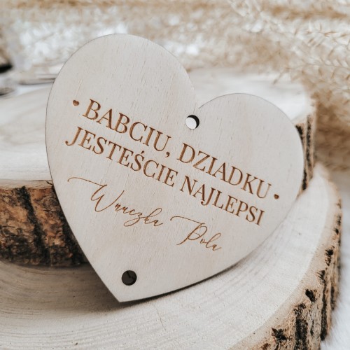 Zawieszka serduszko z dedykacją