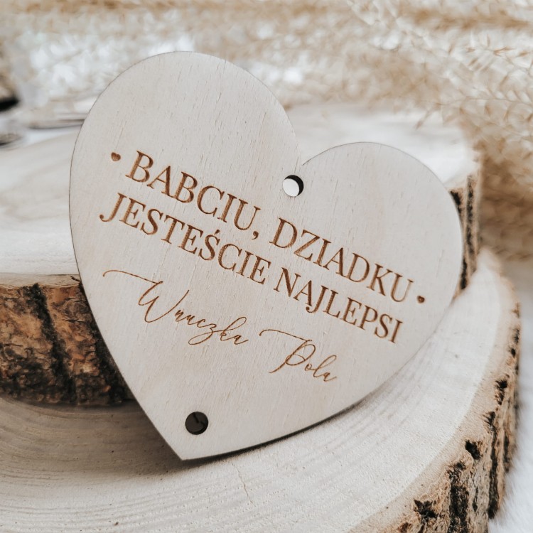Zawieszka serduszko z dedykacją