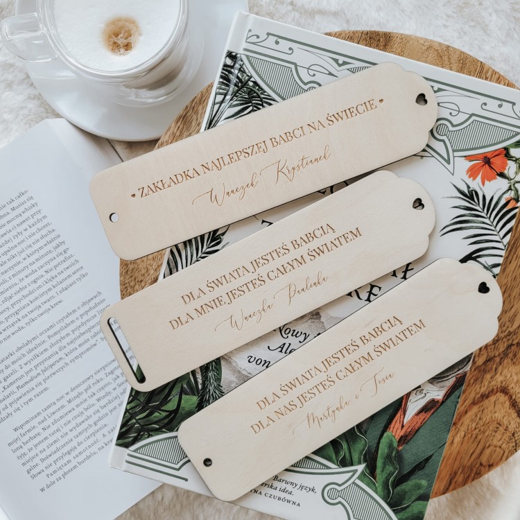 Grawerowana zakładka z dedykacją