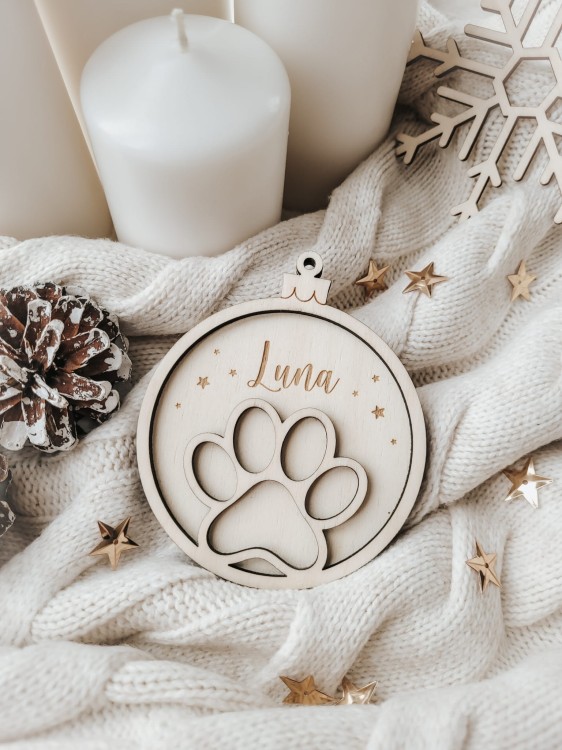 Zawieszka bombka z ŁAPKĄ