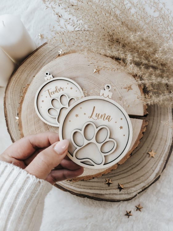 Zawieszka bombka z ŁAPKĄ