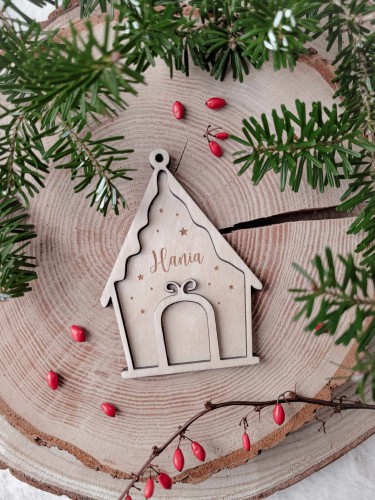 Zawieszka CHATKA Z PIERNIKA na choinkę