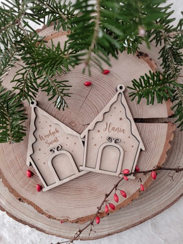 Zawieszka CHATKA Z PIERNIKA na choinkę