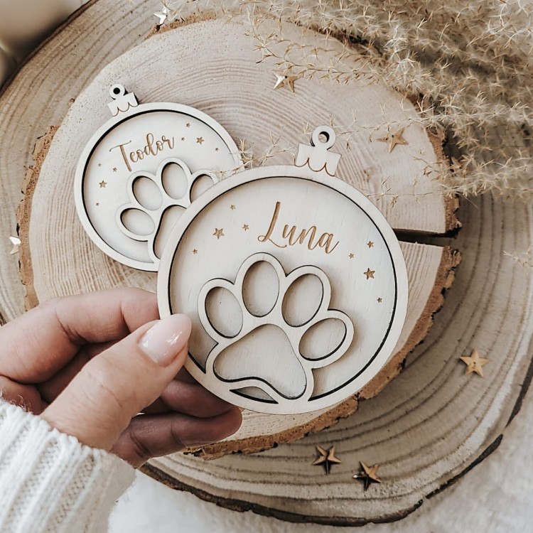 Zawieszka bombka z ŁAPKĄ