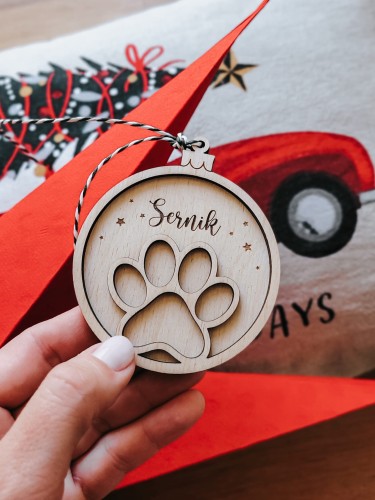 Zawieszka bombka z ŁAPKĄ