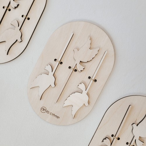 ZESTAW 3 mini topperków gołąbków na komunię świętą