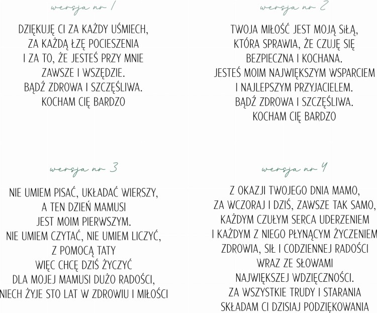 M JAK MAMA personalizowana drewniana kartka