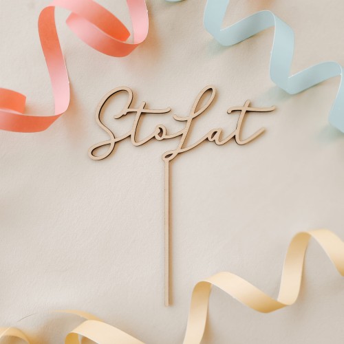 TOPPER z napisem STO LAT