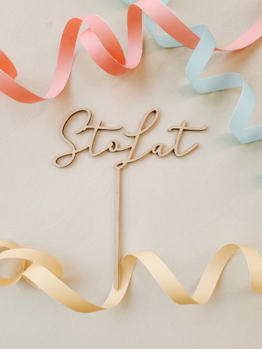 TOPPER z napisem STO LAT