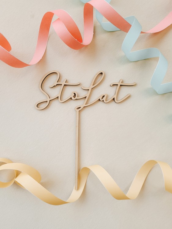 TOPPER z napisem STO LAT