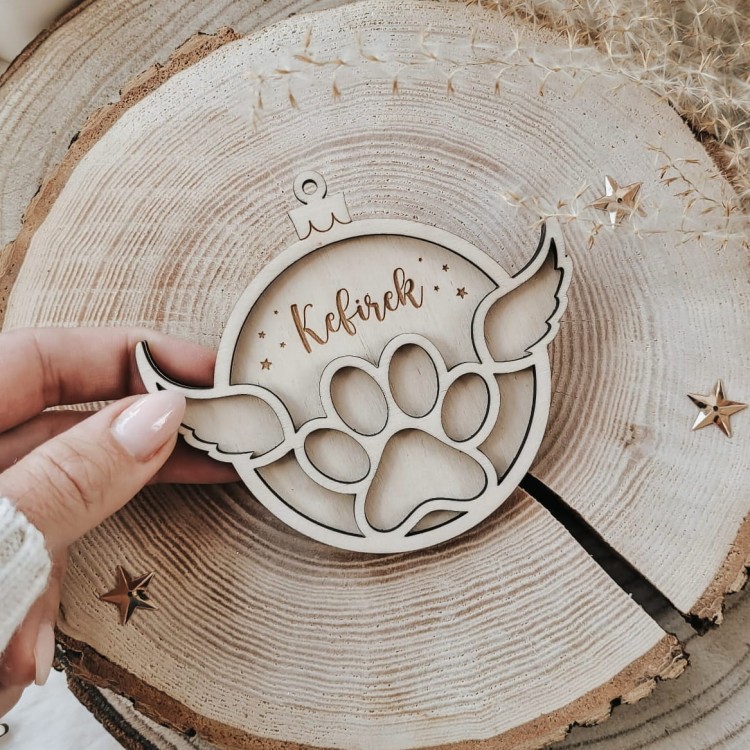 Bombka z łapką - in memoriam, wzór 1