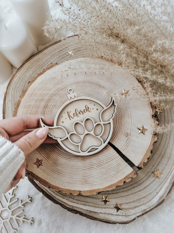 Bombka z łapką - in memoriam, wzór 1