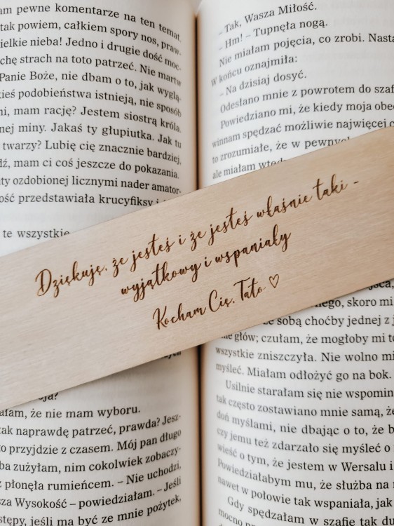 Grawerowana ZAKŁADKA z personalizowaną dedykacją
