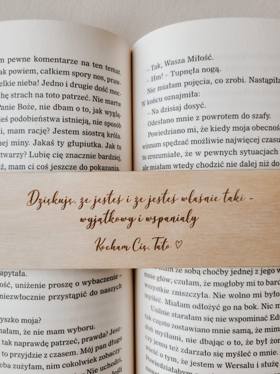 Grawerowana ZAKŁADKA z personalizowaną dedykacją