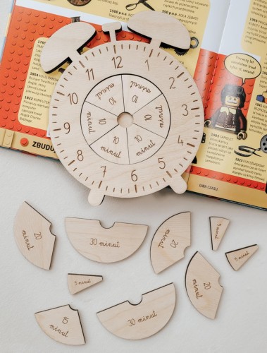 Drewniany ZEGAR edukacyjny