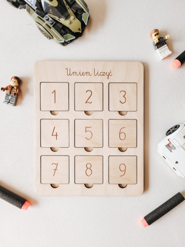 Drewniana układanka edukacyjna UMIEM LICZYĆ