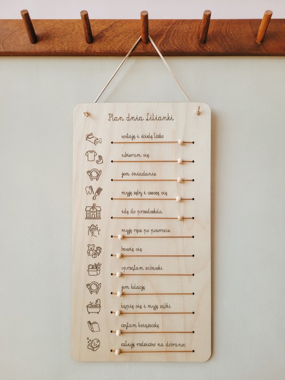 Mały planer dnia dla przedszkolaka