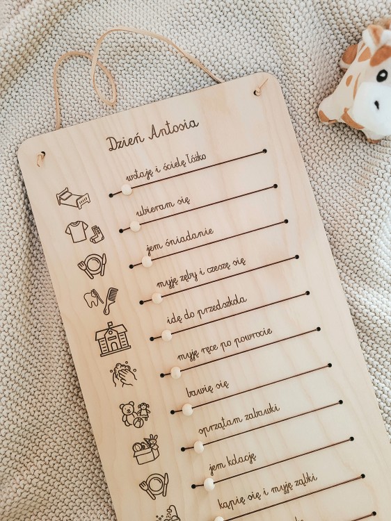 Mały planer dnia dla przedszkolaka