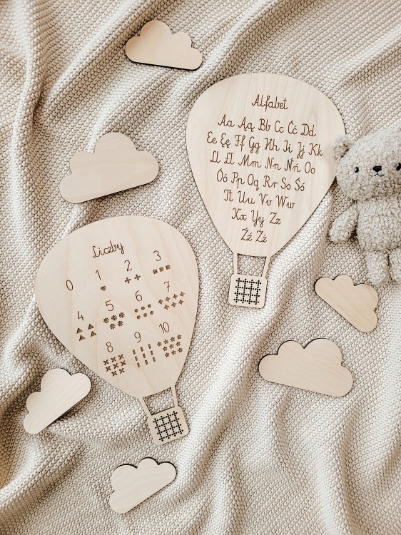 Tabliczka balon z CYFRAMI