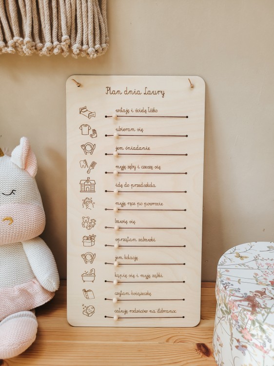 Mały planer dnia dla przedszkolaka