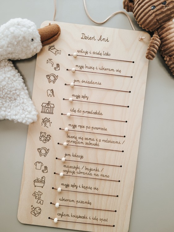 Mały planer dnia dla przedszkolaka