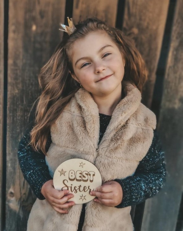 BEST SISTER plakietka do zdjęć