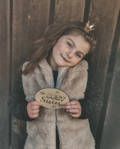 BEST SISTER plakietka do zdjęć