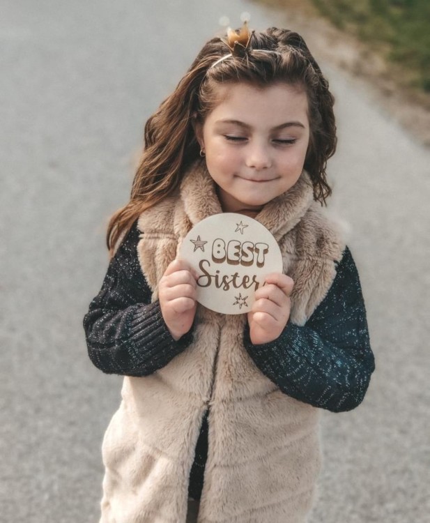 BEST SISTER plakietka do zdjęć