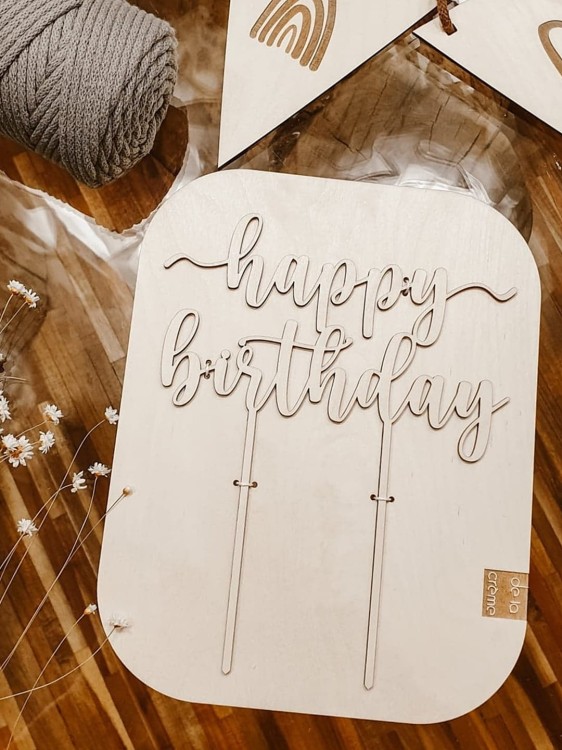 HAPPY BIRTHDAY topper na tort